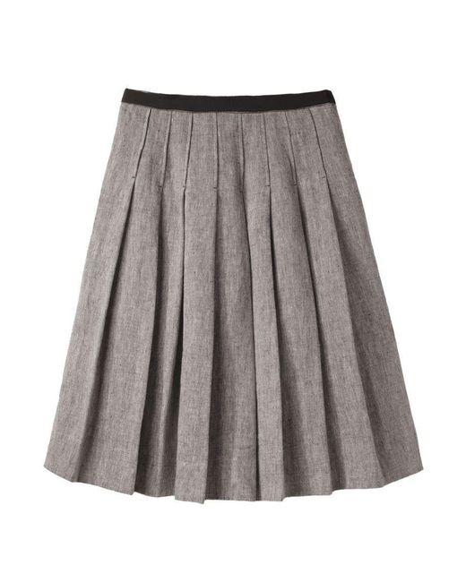 Margaret Howell Gray All Round Pleat Skirt