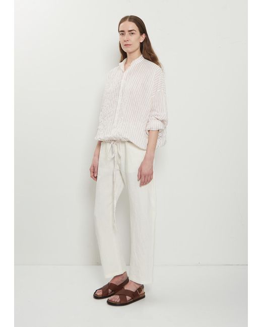 ELEH White Cirkle Linen Pants