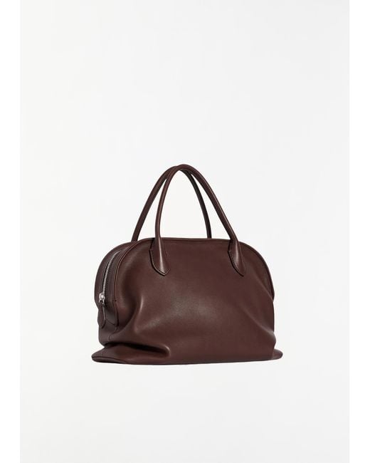 The Row Brown Agnes 12 Saddle Leather Bag