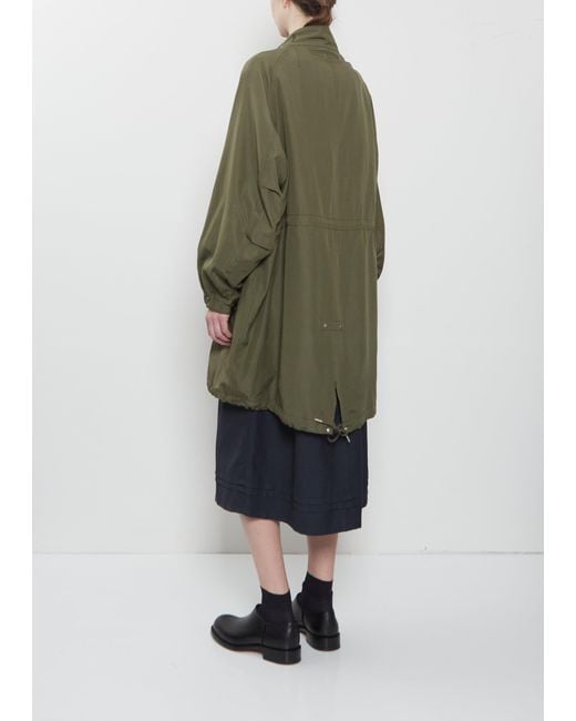 Visvim Green Six-five Fishtail Silk Wool Parka