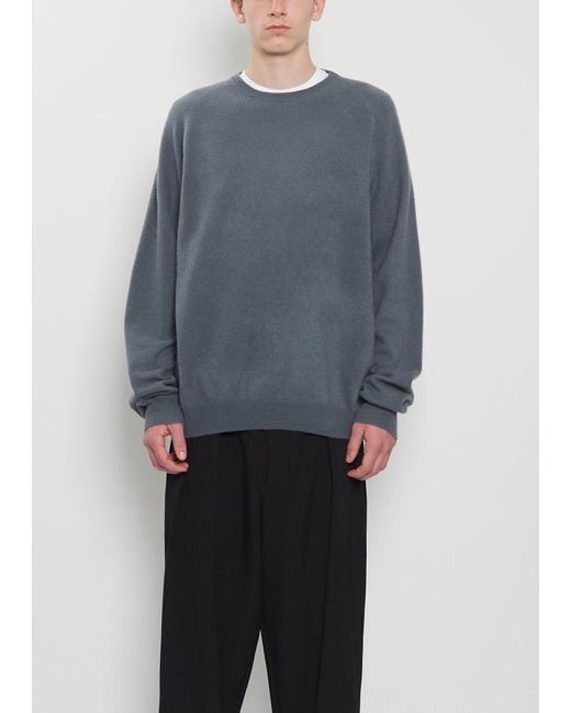 Frenckenberger Blue Bf R-neck Cashmere Sweater
