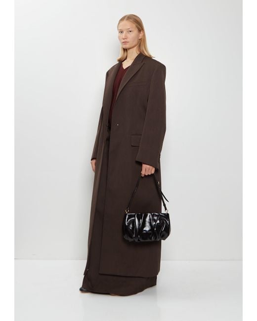 Dries Van Noten White Shoulder Leather Cloud Bag