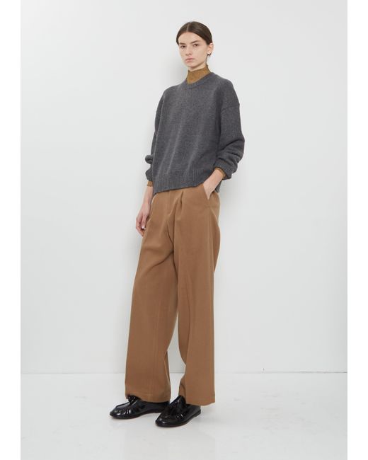 Loulou de Saison Gray Pia Cashmere Crewneck Sweater