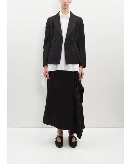 Yohji Yamamoto Black Wool Double Breasted Jacket