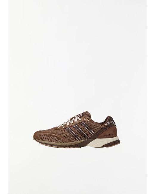 Adidas White Adizero Adios Mesh Sneaker