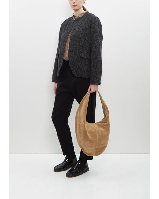 Maeden Suede Market Tote in Black | Lyst