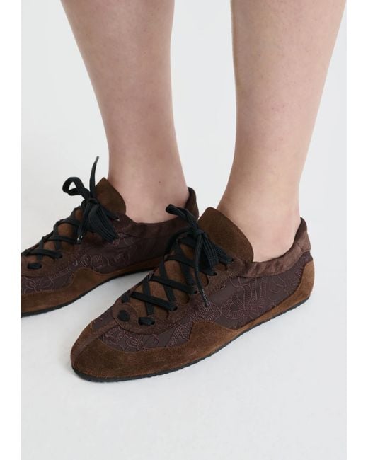 CECILIE BAHNSEN White Blaise Soft Suede Sneaker