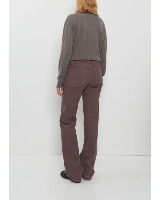 The Row Gray Carlyl Cotton Corduroy Pant