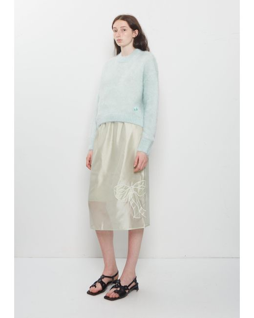 CECILIE BAHNSEN White Firall Mohair Knit Jumper