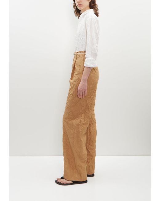 Auralee White Wrinkled Washed Finx Twill Pants
