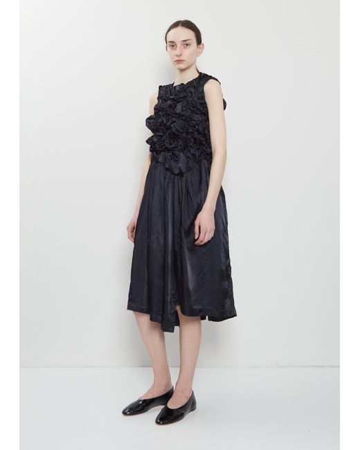 Comme des Garçons Blue Satin Sleeveless Dress