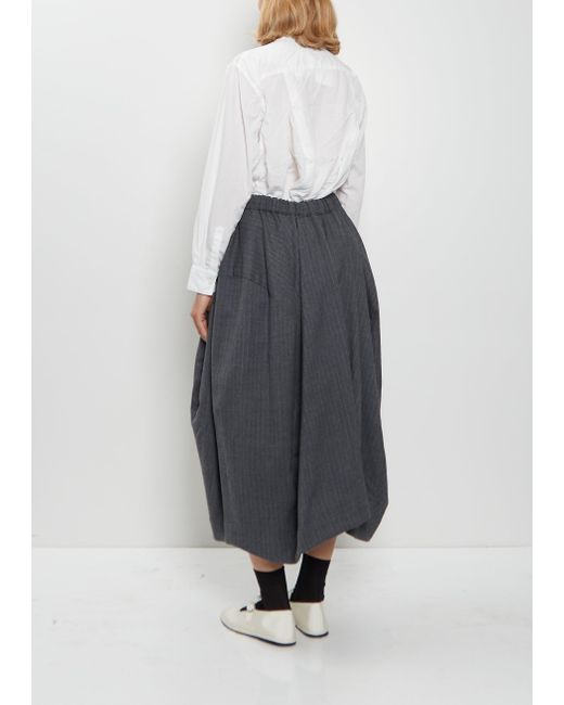 Comme des Garçons White Wool Serge Balloon Skirt