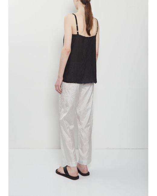 Dosa White Silk Habutai Pajama Pants