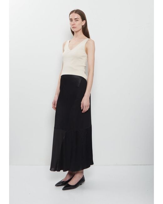 6397 Black Long Patchwork Skirt