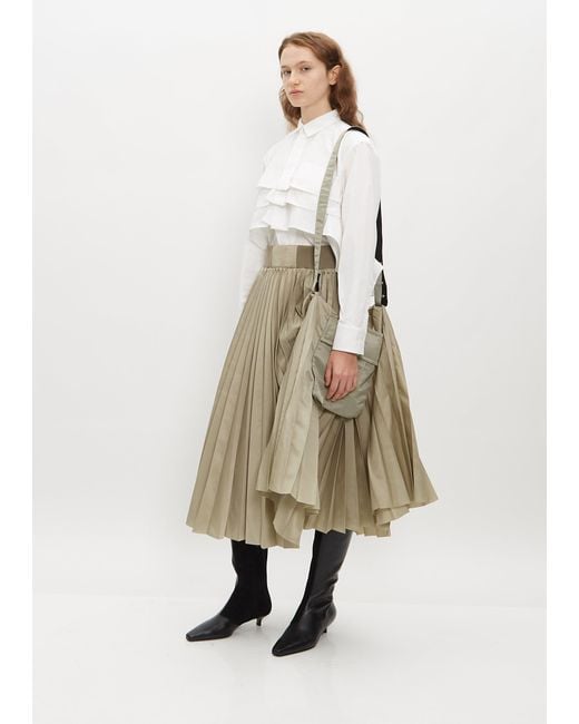 Sacai Natural Oversized Pocket Twill Skirt