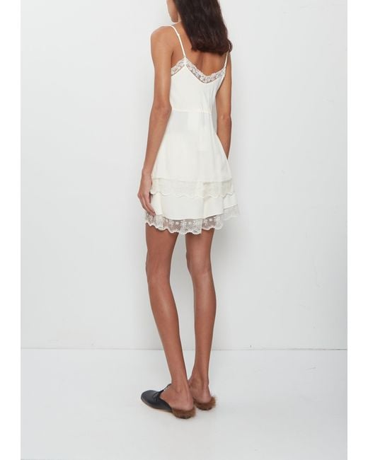Simone Rocha White Lace Trim Negligee Cami