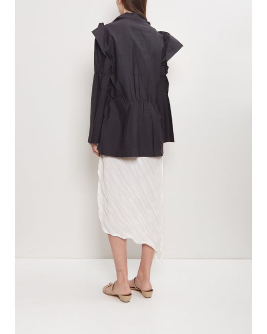 Issey Miyake Blue Technical Cotton Pressed Jacket