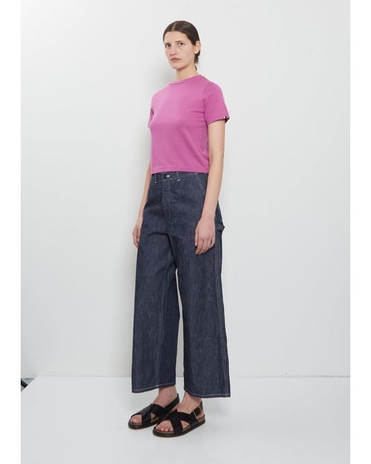 Extreme Cashmere Blue N°267 Tina Cotton Cashmere Top