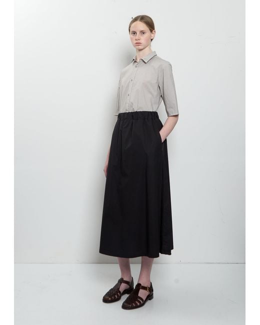 Labo.art Black Vetro Clara Poplin Skirt