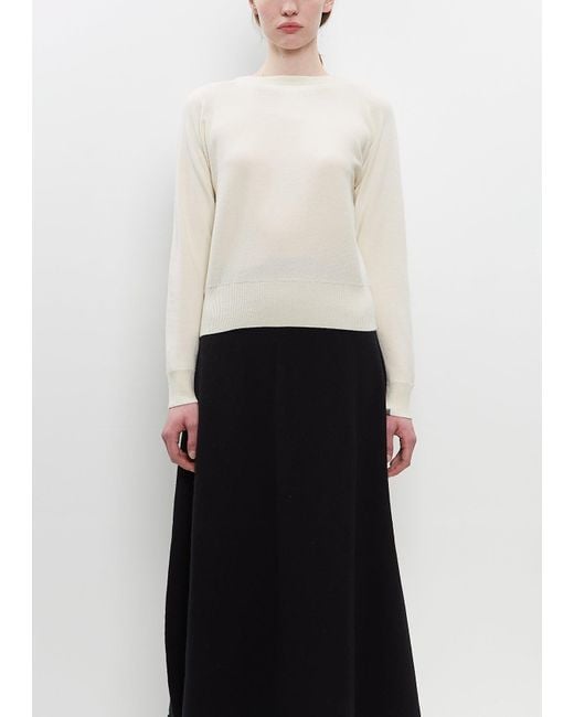 Extreme Cashmere White Cashmere Nylon N°382 Belle Sweater
