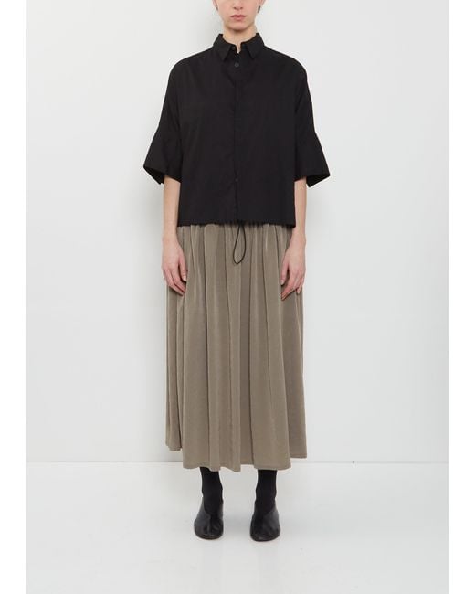 Y's Yohji Yamamoto Natural Layered Gathered Skirt