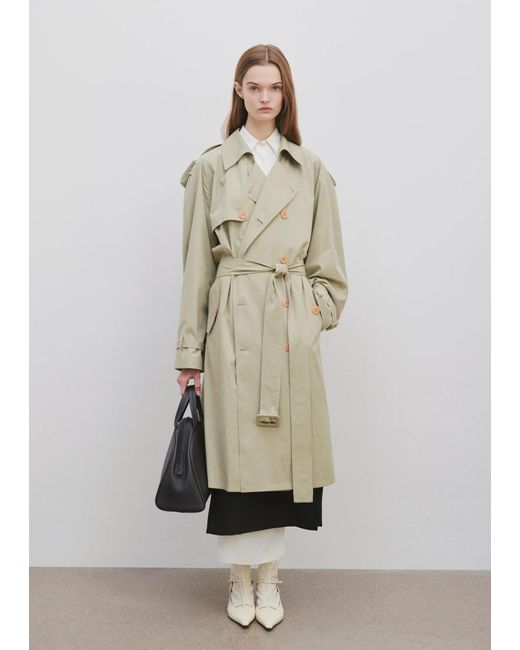 The Row June Coat in Natural | Lyst