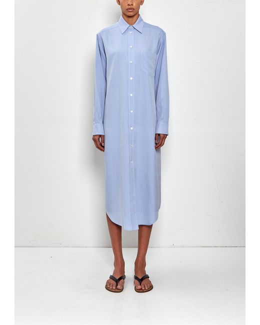 The Row Blue Ernesta Silk Dress