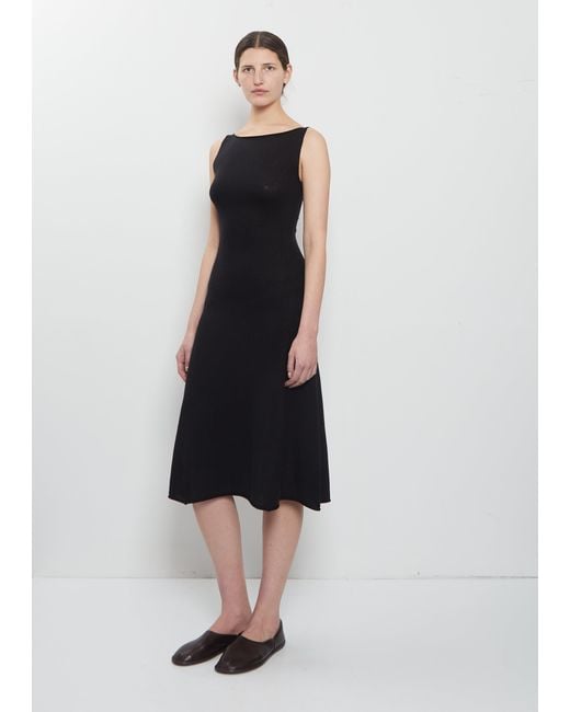Extreme Cashmere Black N°468 Gabrielle Merino Wool Cashmere Dress