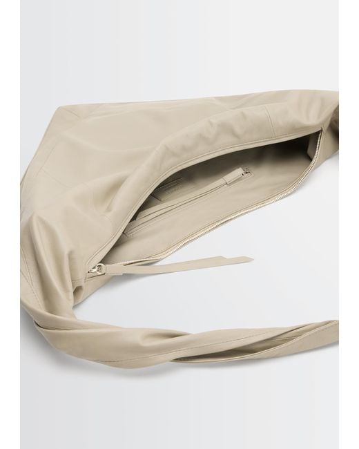 Lemaire White Scarf Leather Bag, Small