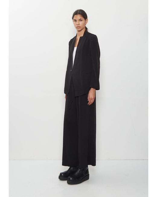 Y's Yohji Yamamoto Black Crepe Stand Collar Jacket