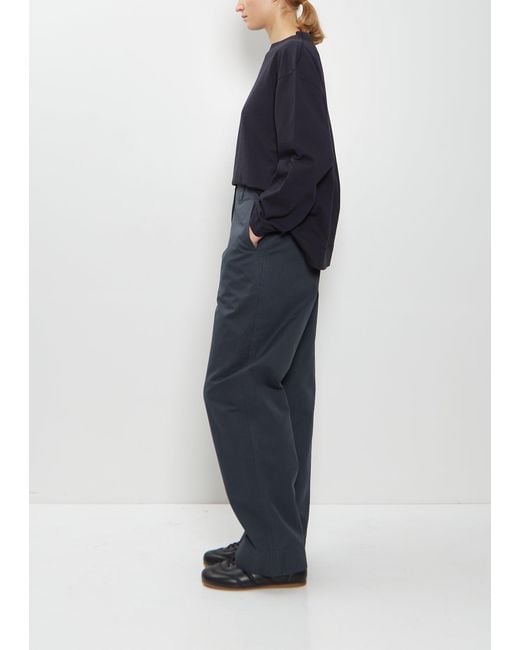 MHL by Margaret Howell Blue Slant Pocket Cotton Trousers