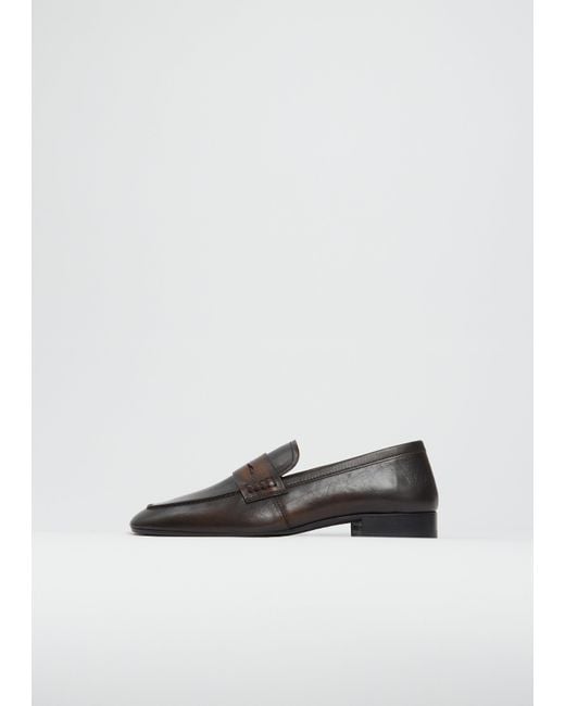 Dries Van Noten White Leather Penny Loafer