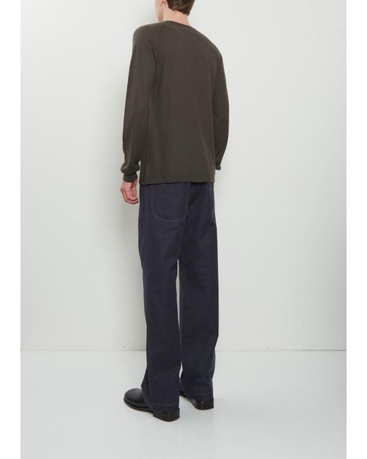 Frenckenberger Gray Longsleeve Raglan Cashmere T-shirt Mono