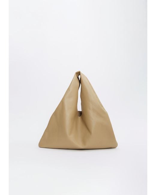 The Row White Leather Bindle, Small