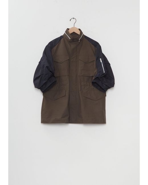 Sacai Black Cotton Weather Jacket