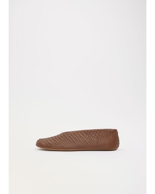 The Row White Stella Python Slipper