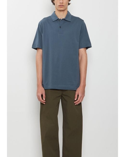 Dries Van Noten Blue Helder Cotton Polo