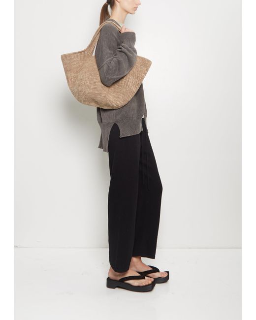 Lauren Manoogian White Crochet Bowl Tote
