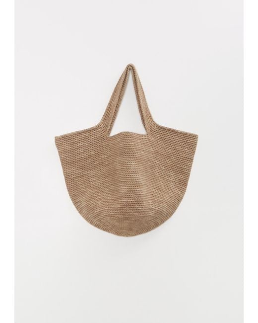 Lauren Manoogian White Crochet Bowl Tote