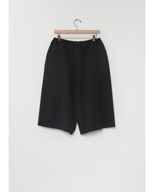 Yohji Yamamoto Black Wool Gather Short Pants