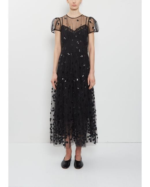 CECILIE BAHNSEN Black Nanna Tulle Dress