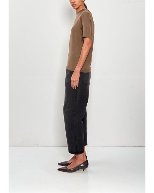 The Row Blue Ozzi Silk Jersey Top
