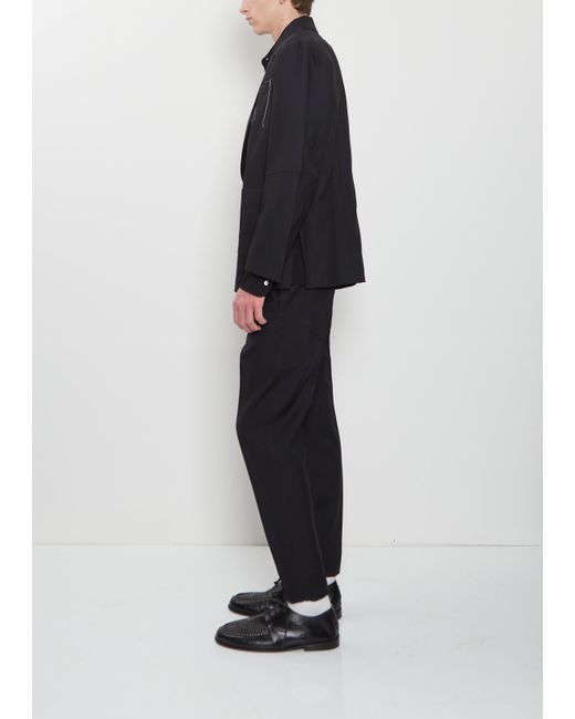 Setchu Black Origami Wool Blend Rubelia Jacket