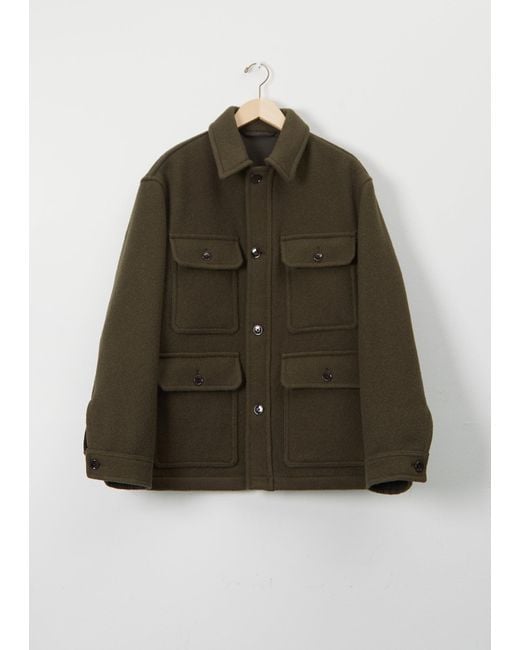 Lemaire Men s Wool Hunting Jacket in Green Lyst