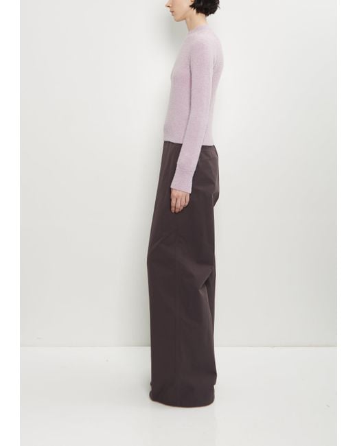 Dries Van Noten White Texas Stretch Alpaca Merino Wool Sweater
