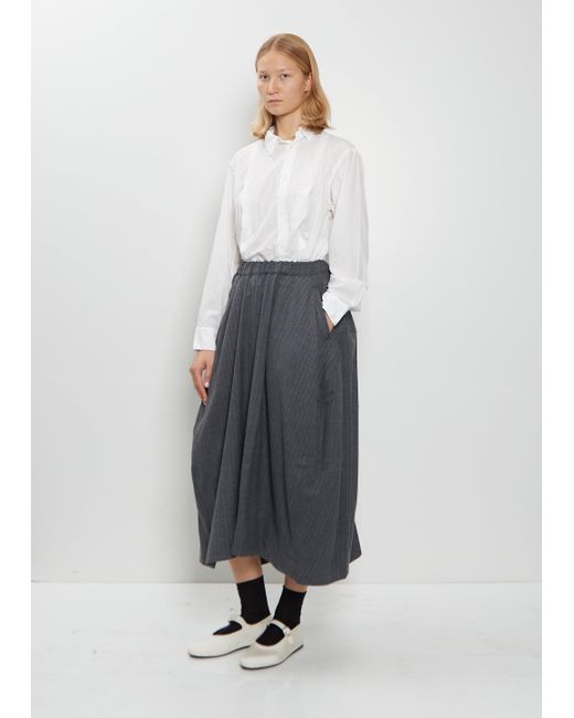 Comme des Garçons White Wool Serge Balloon Skirt