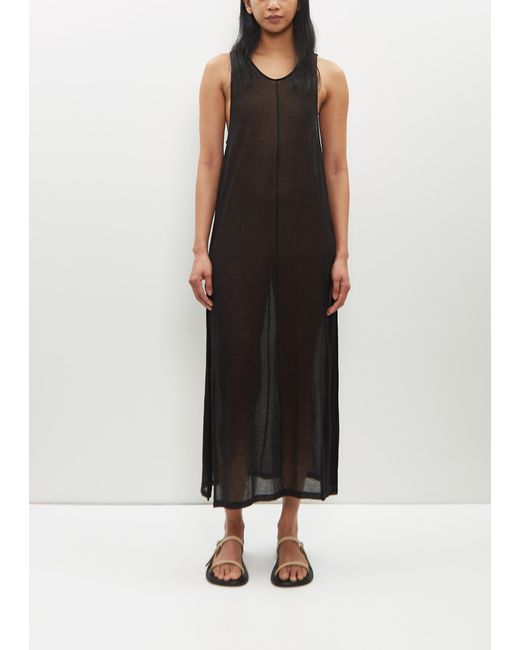 AURALEE Hard Twist Cotton Gauze Dress in Black | Lyst Australia