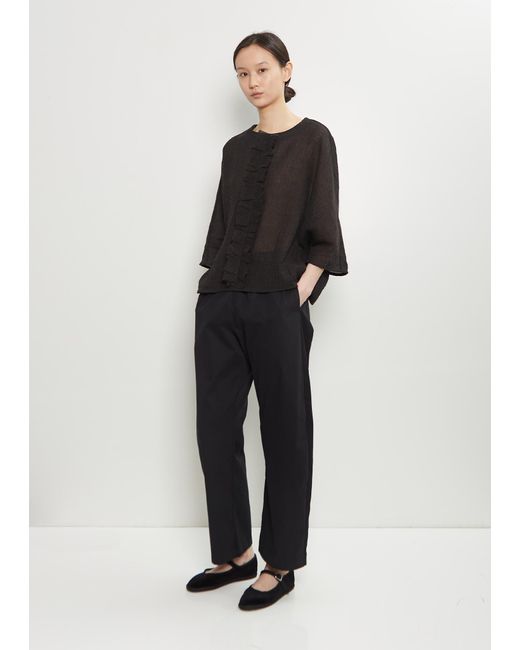 Apuntob Black Soft Cotton Pull On Pant