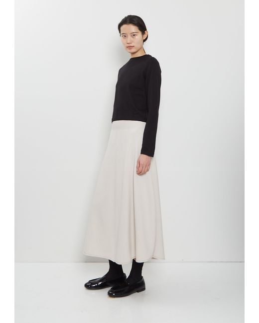 Extreme Cashmere White N°388 Ease Stretch Cashmere Skirt
