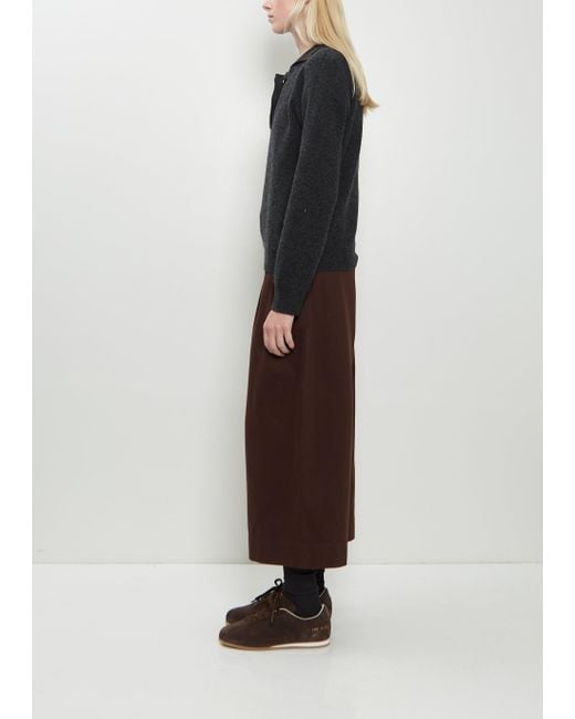 MHL by Margaret Howell Black 3-button Wool Polo
